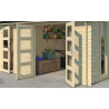 Abri de jardin en bois LASITA CARROZ 2 - 15.96 m² (28mm)  finition NATURELLE