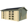 Abri de jardin en bois LASITA CARROZ 2 - 15.96 m² (28mm)  finition NATURELLE