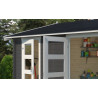 Abri de jardin en bois LASITA CARROZ 2 - 15.96 m² (28mm)  GRIS ANTHRACITE