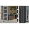 Abri de jardin en bois LASITA CARROZ 2 - 15.96 m² (28mm)  GRIS ANTHRACITE