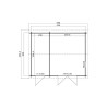 Abri de jardin en bois LASITA CARROZ 2 - 15.96 m² (28mm)  GRIS ANTHRACITE