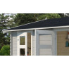 Abri de jardin en bois LASITA CARROZ 2 - 15.96 m² (28mm)  GRIS CLAIR