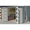 Abri de jardin en bois LASITA CARROZ 2 - 15.96 m² (28mm)  GRIS CLAIR
