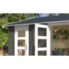 Abri de jardin en bois LASITA CARROZ 2 - 15.96 m² (28mm)  GRIS VERT