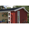 Abri de jardin en bois LASITA CARROZ 2 - 15.96 m² (28mm)  ROUGE SUEDOIS