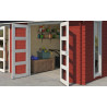 Abri de jardin en bois LASITA CARROZ 2 - 15.96 m² (28mm)  ROUGE SUEDOIS