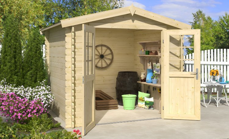 Abri de jardin en bois LASITA INGO 230 - 5,04m² (28mm)  finition NATURELLE