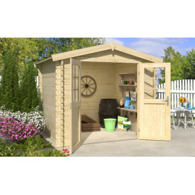 Abri de jardin en bois LASITA INGO 230 - 5,04m² (28mm)  finition NATURELLE