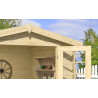 Abri de jardin en bois LASITA INGO 230 - 5,04m² (28mm)  finition NATURELLE