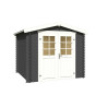 Abri de jardin en bois LASITA INGO 230 - 5,04m² (28mm)  GRIS ANTHRACITE