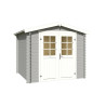 Abri de jardin en bois LASITA INGO 230 - 5,04m² (28mm)  GRIS CLAIR