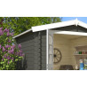 Abri de jardin en bois LASITA INGO 230 - 5,04m² (28mm)  GRIS VERT