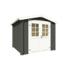 Abri de jardin en bois LASITA INGO 230 - 5,04m² (28mm)  GRIS VERT