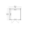 Abri de jardin en bois LASITA INGO 230 - 5,04m² (28mm)  GRIS VERT