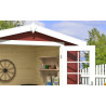 Abri de jardin en bois LASITA INGO 230 - 5,04m² (28mm)  ROUGE SUEDOIS