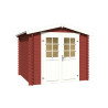 Abri de jardin en bois LASITA INGO 230 - 5,04m² (28mm)  ROUGE SUEDOIS