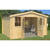 Abri de jardin en bois LASITA DALLAS - 10.61m² (28mm)  Finition NATURELLE