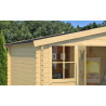 Abri de jardin en bois LASITA DALLAS - 10.61m² (28mm)  Finition NATURELLE