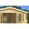 Abri de jardin en bois LASITA DALLAS - 10.61m² (28mm)  Finition NATURELLE