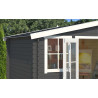 Abri de jardin en bois LASITA DALLAS - 10.61m² (28mm)  GRIS ANTHRACITE