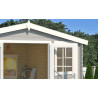 Abri de jardin en bois LASITA DALLAS - 10.61m² (28mm)  GRIS CLAIR