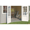 Abri de jardin en bois LASITA DALLAS - 10.61m² (28mm)  GRIS CLAIR