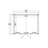 Abri de jardin en bois LASITA DALLAS - 10.61m² (28mm)  GRIS CLAIR