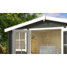 Abri de jardin en bois LASITA DALLAS - 10.61m² (28mm)  GRIS VERT