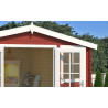 Abri de jardin en bois LASITA DALLAS - 10.61m² (28mm)  ROUGE SUEDOIS