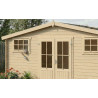 Abri de jardin en bois LASITA WASHINGTON - 17.57m² (28mm)  finition NATURELLE