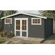 Abri de jardin en bois LASITA WASHINGTON - 17.57m² (28mm)  GRIS ANTHRACITE