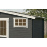Abri de jardin en bois LASITA WASHINGTON - 17.57m² (28mm)  GRIS ANTHRACITE