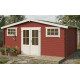 Abri de jardin en bois LASITA WASHINGTON - 17.57m² (28mm)  ROUGE SUEDOIS
