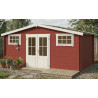 Abri de jardin en bois LASITA WASHINGTON - 17.57m² (28mm)  ROUGE SUEDOIS