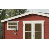 Abri de jardin en bois LASITA WASHINGTON - 17.57m² (28mm)  ROUGE SUEDOIS