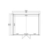 Abri de jardin en bois LASITA WASHINGTON - 17.57m² (28mm)  ROUGE SUEDOIS