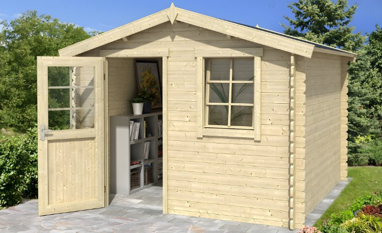 Abri de jardin en bois LASITA NINA 175 - 4.56m² (28mm)  finition NATURELLE