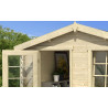 Abri de jardin en bois LASITA NINA 175 - 4.56m² (28mm)  finition NATURELLE