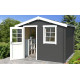Abri de jardin en bois LASITA NINA 175 - 4.56m² (28mm)  GRIS ANTHRACITE