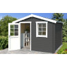 Abri de jardin en bois LASITA NINA 175 - 4.56m² (28mm)  GRIS ANTHRACITE