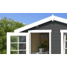 Abri de jardin en bois LASITA NINA 175 - 4.56m² (28mm)  GRIS ANTHRACITE