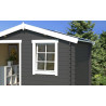Abri de jardin en bois LASITA NINA 175 - 4.56m² (28mm)  GRIS ANTHRACITE