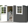 Abri de jardin en bois LASITA NINA 175 - 4.56m² (28mm)  GRIS ANTHRACITE