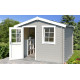 Abri de jardin en bois LASITA NINA 175 - 4.56m² (28mm)  GRIS CLAIR