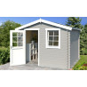 Abri de jardin en bois LASITA NINA 175 - 4.56m² (28mm)  GRIS CLAIR