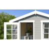Abri de jardin en bois LASITA NINA 175 - 4.56m² (28mm)  GRIS CLAIR