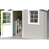 Abri de jardin en bois LASITA NINA 175 - 4.56m² (28mm)  GRIS CLAIR