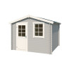 Abri de jardin en bois LASITA NINA 175 - 4.56m² (28mm)  GRIS CLAIR