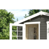 Abri de jardin en bois LASITA NINA 175 - 4.56m² (28mm)  GRIS VERT