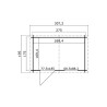 Abri de jardin en bois LASITA NINA 175 - 4.56m² (28mm)  GRIS VERT